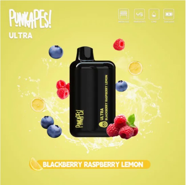 Punkapes Ultra 4000 - Blackberry Raspberry Lemon (NEW) SW Clouds Australia