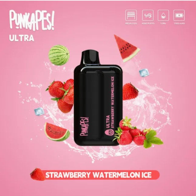 Punkapes Ultra 4000 - Strawberry Watermelon Ice SW Clouds Australia