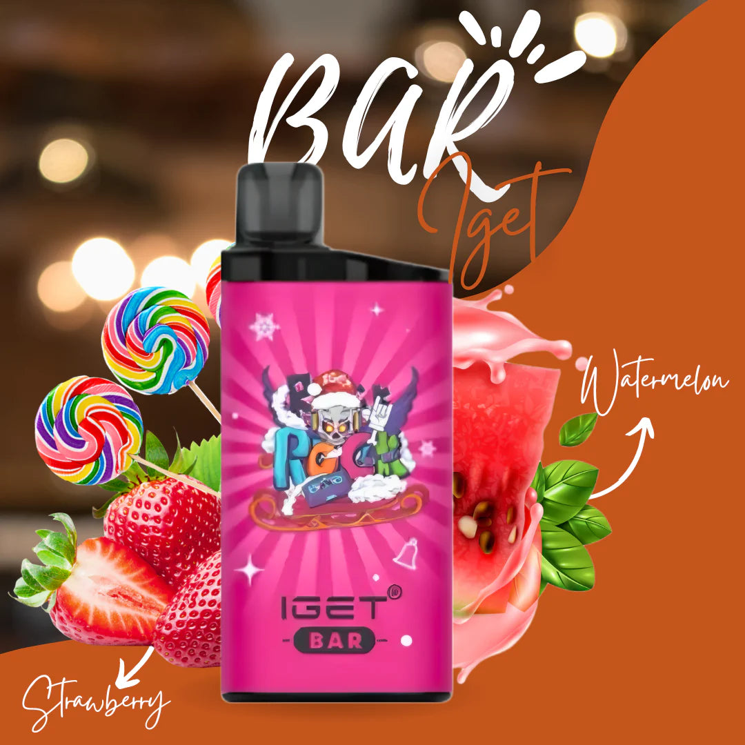 iGet Bar 3500 - Strawberry Watermelon Hard Candy (NEW) SW Clouds Australia