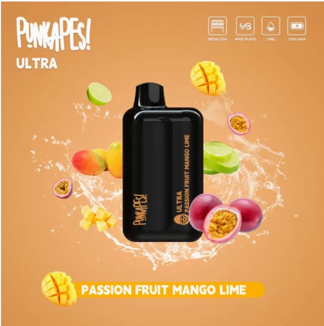 Punkapes Ultra 4000 - Passionfruit Mango Lime SW Clouds Australia